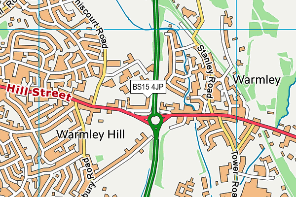 BS15 4JP map - OS VectorMap District (Ordnance Survey)