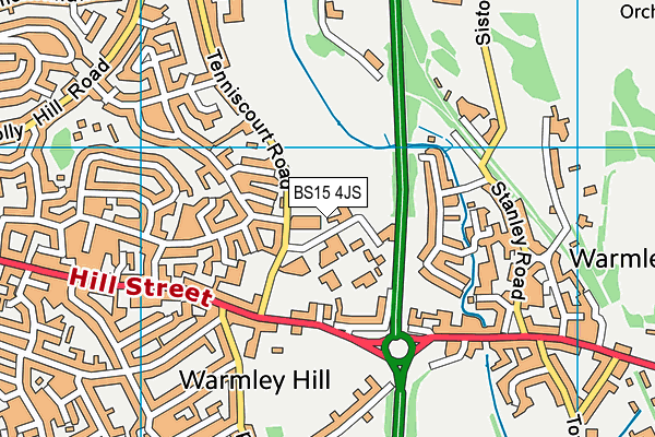 BS15 4JS map - OS VectorMap District (Ordnance Survey)