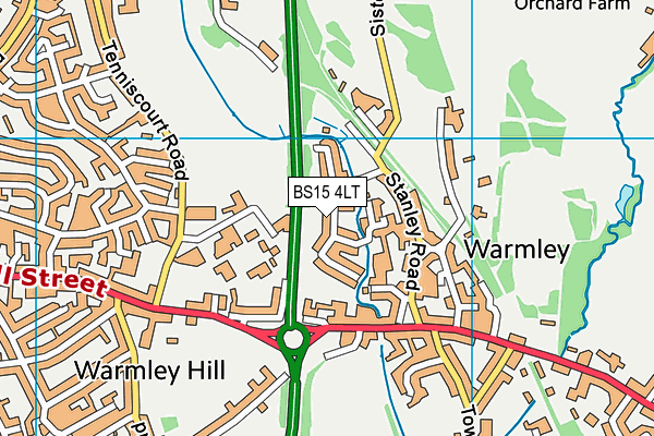 BS15 4LT map - OS VectorMap District (Ordnance Survey)