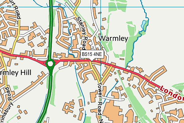 BS15 4NE map - OS VectorMap District (Ordnance Survey)