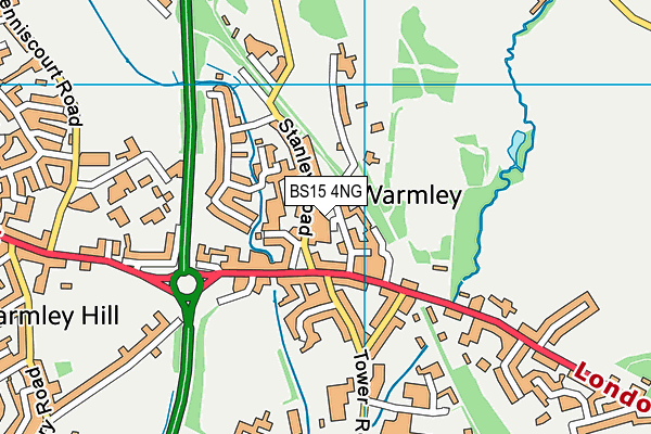 BS15 4NG map - OS VectorMap District (Ordnance Survey)