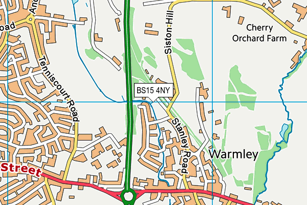 BS15 4NY map - OS VectorMap District (Ordnance Survey)