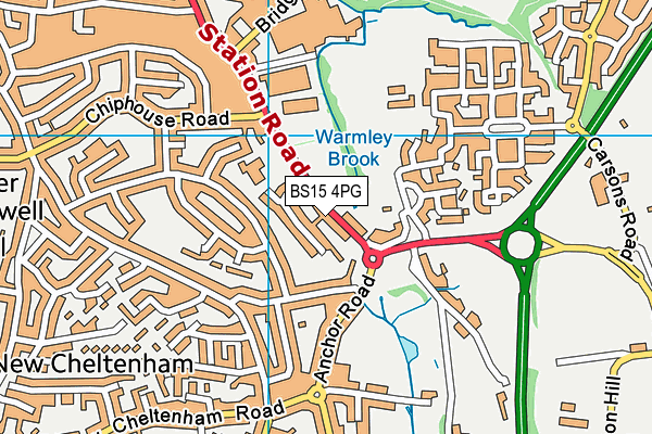 BS15 4PG map - OS VectorMap District (Ordnance Survey)