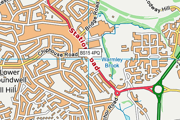 BS15 4PQ map - OS VectorMap District (Ordnance Survey)