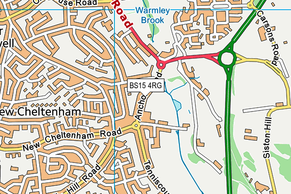 BS15 4RG map - OS VectorMap District (Ordnance Survey)