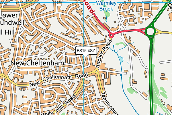 BS15 4SZ map - OS VectorMap District (Ordnance Survey)