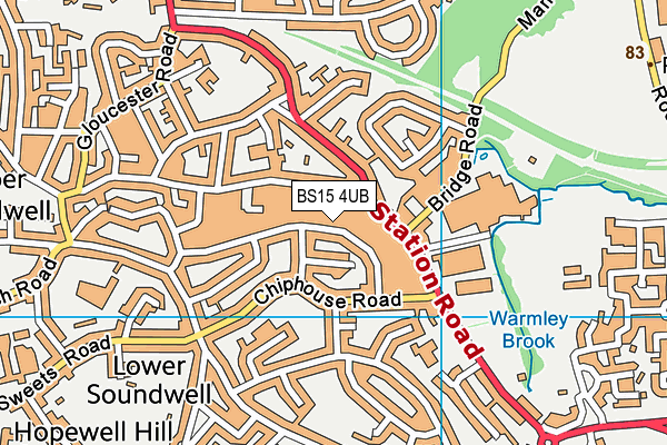 BS15 4UB map - OS VectorMap District (Ordnance Survey)