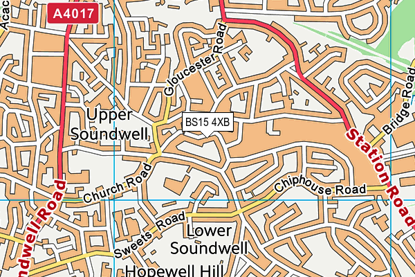 BS15 4XB map - OS VectorMap District (Ordnance Survey)