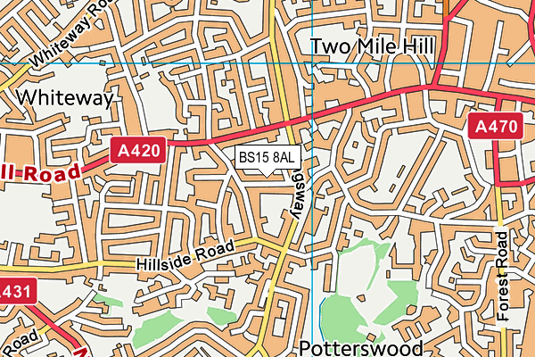 BS15 8AL map - OS VectorMap District (Ordnance Survey)