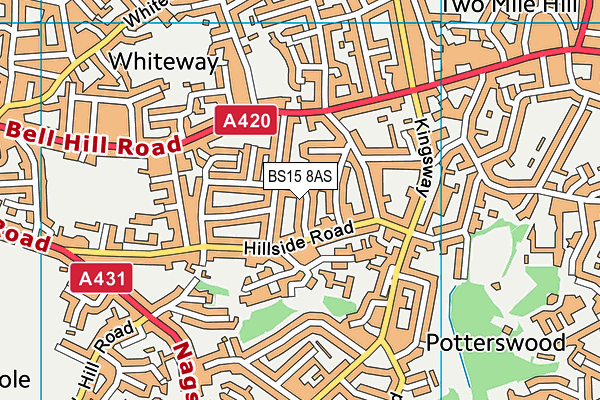 BS15 8AS map - OS VectorMap District (Ordnance Survey)