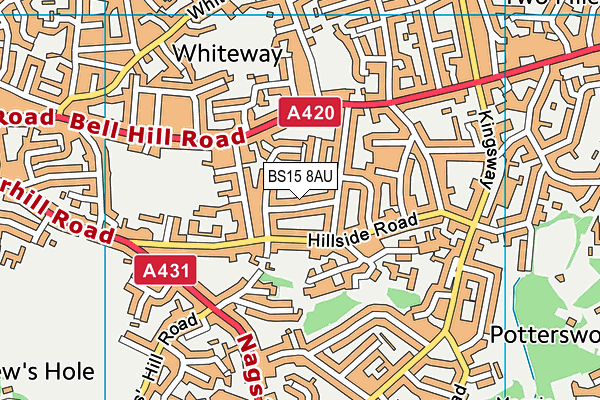 BS15 8AU map - OS VectorMap District (Ordnance Survey)