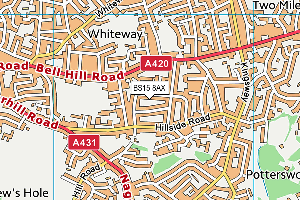 BS15 8AX map - OS VectorMap District (Ordnance Survey)