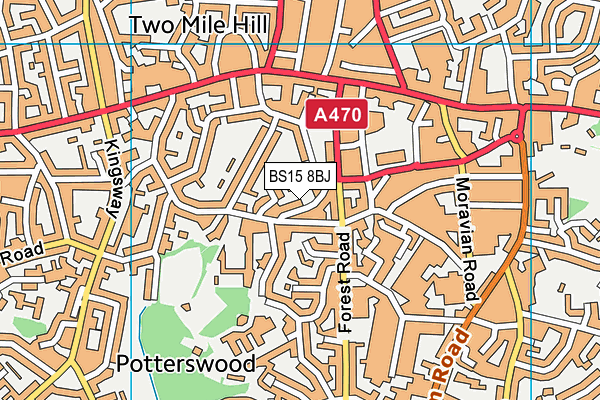 BS15 8BJ map - OS VectorMap District (Ordnance Survey)