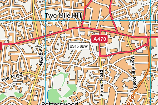 BS15 8BW map - OS VectorMap District (Ordnance Survey)