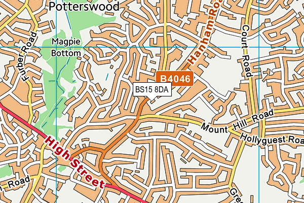 BS15 8DA map - OS VectorMap District (Ordnance Survey)