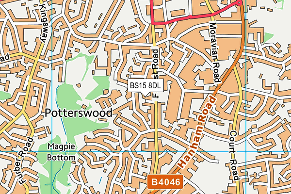 BS15 8DL map - OS VectorMap District (Ordnance Survey)