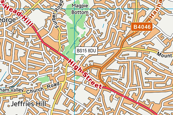 BS15 8DU map - OS VectorMap District (Ordnance Survey)