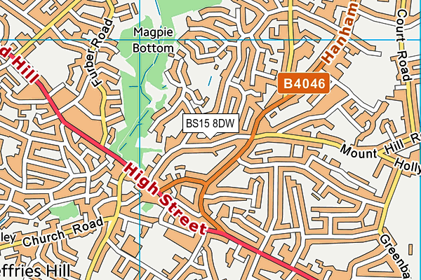 BS15 8DW map - OS VectorMap District (Ordnance Survey)