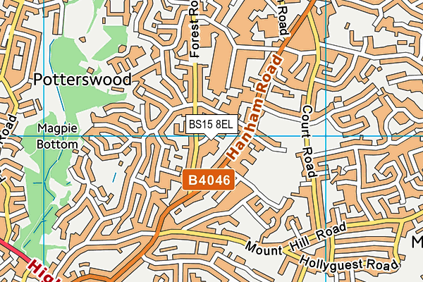 BS15 8EL map - OS VectorMap District (Ordnance Survey)