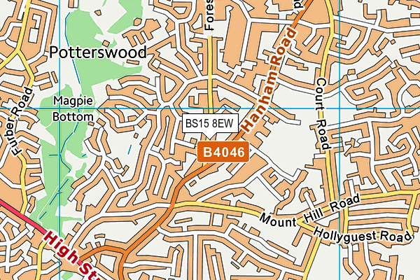 BS15 8EW map - OS VectorMap District (Ordnance Survey)