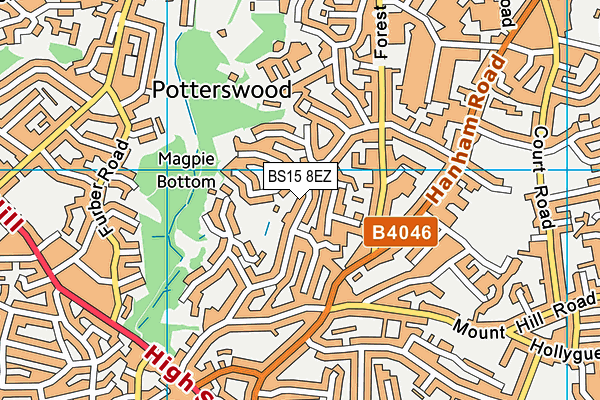 BS15 8EZ map - OS VectorMap District (Ordnance Survey)