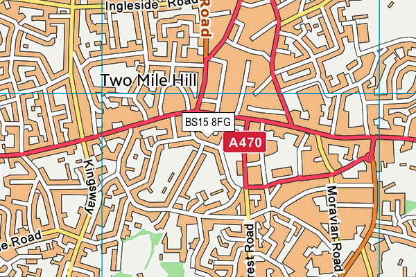 BS15 8FG map - OS VectorMap District (Ordnance Survey)