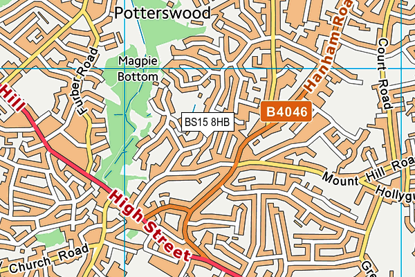 BS15 8HB map - OS VectorMap District (Ordnance Survey)