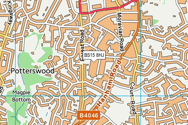 BS15 8HJ map - OS VectorMap District (Ordnance Survey)