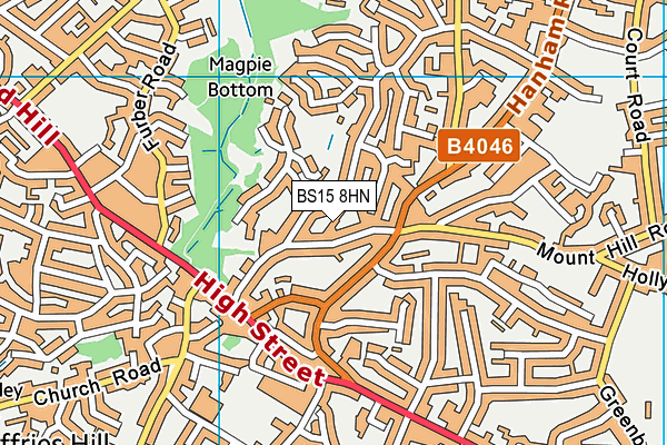 BS15 8HN map - OS VectorMap District (Ordnance Survey)