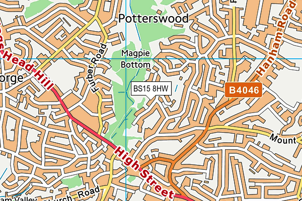 BS15 8HW map - OS VectorMap District (Ordnance Survey)
