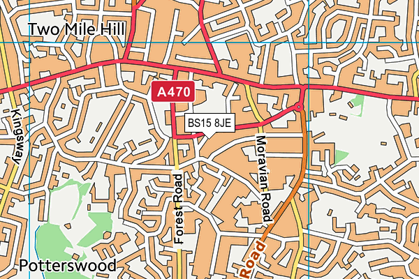 BS15 8JE map - OS VectorMap District (Ordnance Survey)