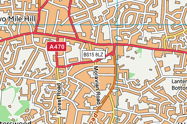 BS15 8LZ map - OS VectorMap District (Ordnance Survey)