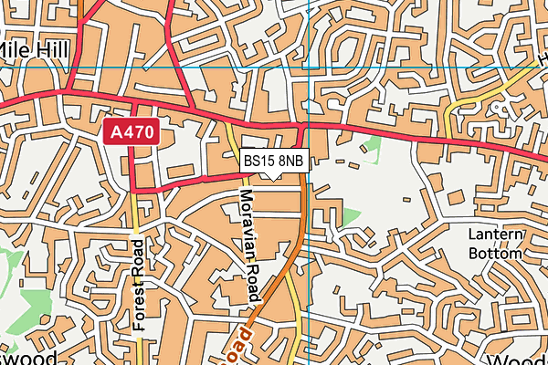 BS15 8NB map - OS VectorMap District (Ordnance Survey)