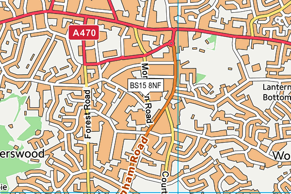 BS15 8NF map - OS VectorMap District (Ordnance Survey)