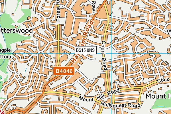 BS15 8NS map - OS VectorMap District (Ordnance Survey)