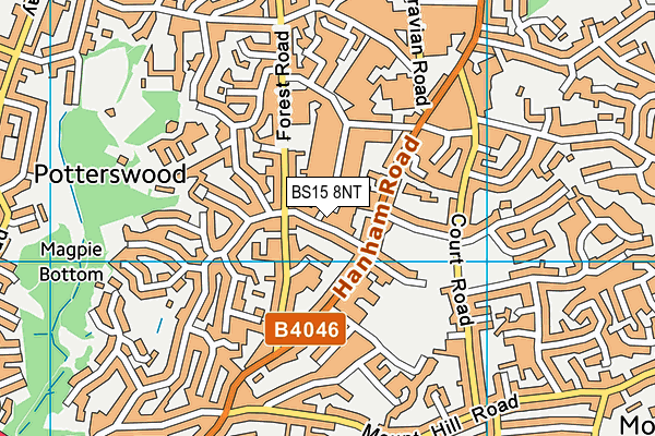 BS15 8NT map - OS VectorMap District (Ordnance Survey)