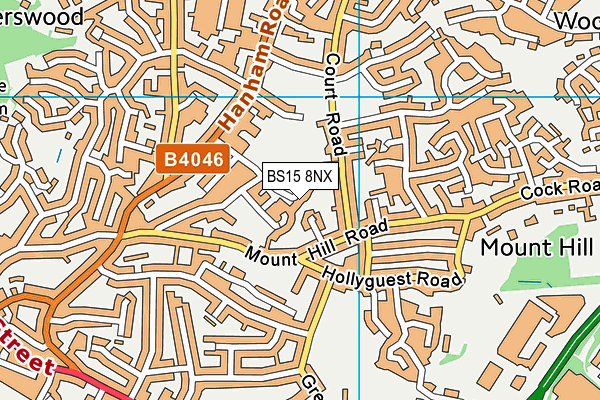 BS15 8NX map - OS VectorMap District (Ordnance Survey)