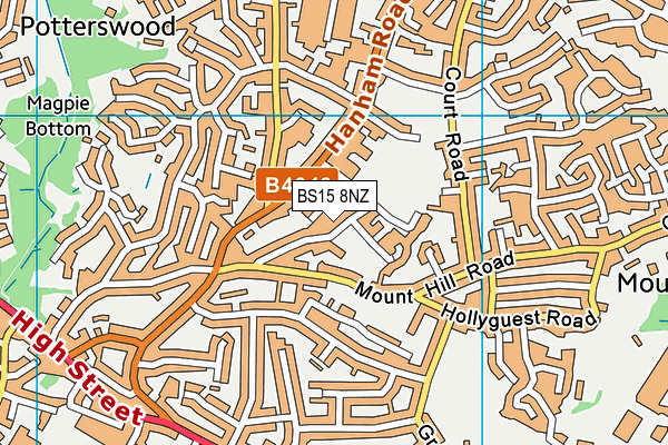 BS15 8NZ map - OS VectorMap District (Ordnance Survey)