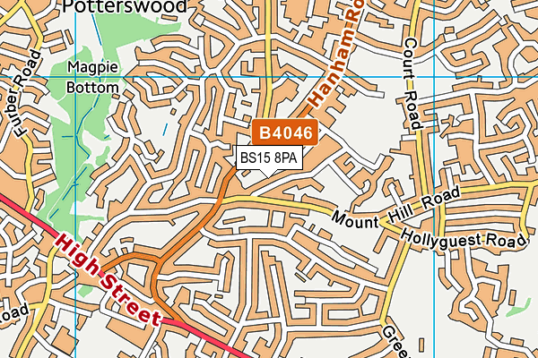 BS15 8PA map - OS VectorMap District (Ordnance Survey)