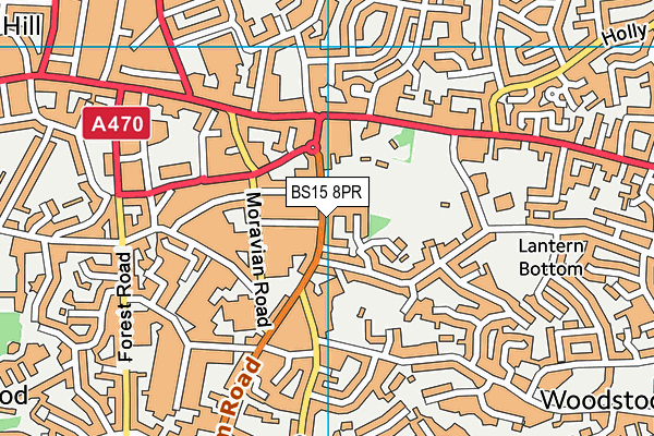 BS15 8PR map - OS VectorMap District (Ordnance Survey)