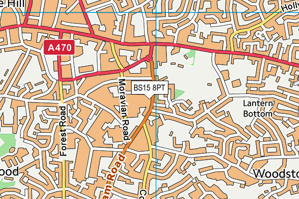 BS15 8PT map - OS VectorMap District (Ordnance Survey)