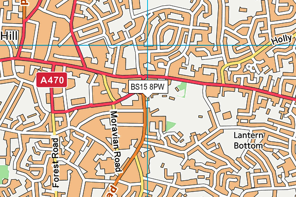 BS15 8PW map - OS VectorMap District (Ordnance Survey)