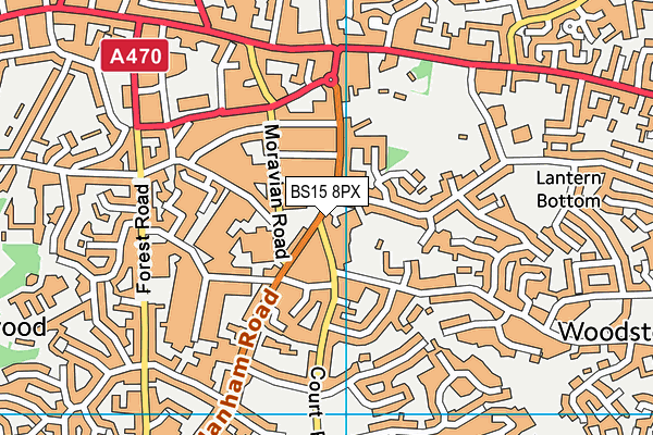 BS15 8PX map - OS VectorMap District (Ordnance Survey)