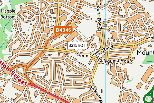 BS15 8QT map - OS VectorMap District (Ordnance Survey)