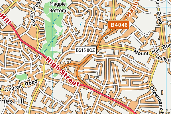 BS15 8QZ map - OS VectorMap District (Ordnance Survey)