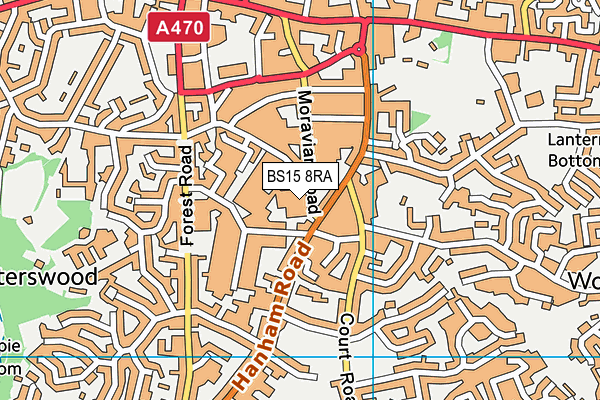 BS15 8RA map - OS VectorMap District (Ordnance Survey)