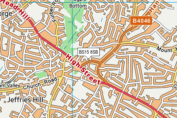 BS15 8SB map - OS VectorMap District (Ordnance Survey)