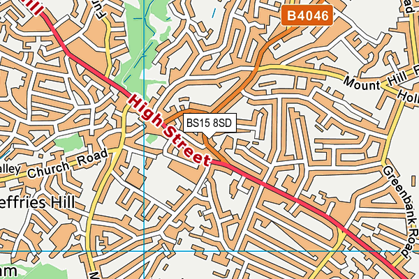 BS15 8SD map - OS VectorMap District (Ordnance Survey)