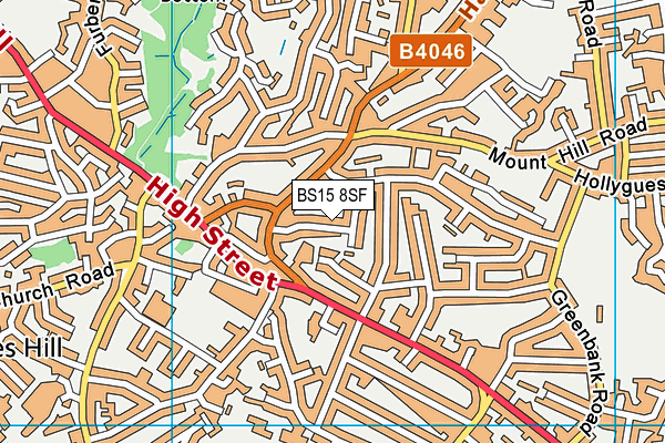 BS15 8SF map - OS VectorMap District (Ordnance Survey)