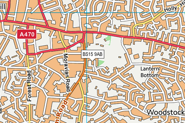 BS15 9AB map - OS VectorMap District (Ordnance Survey)